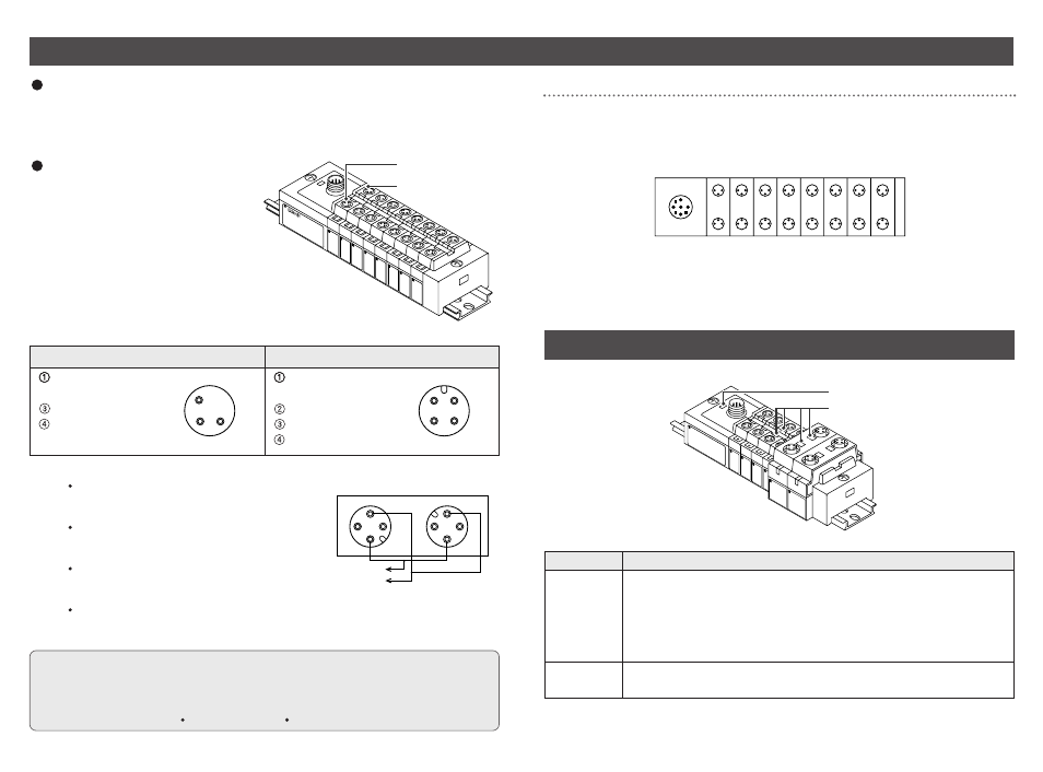 Display, Wiring, Branch wiring | Sensor wiring | SMC Networks EtherNet/IP EX500-GEN1 User Manual | Page 17 / 23