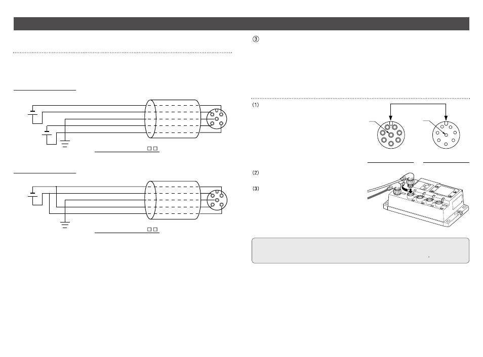 Branch wiring, Cable connection | SMC Networks EtherNet/IP EX500-GEN1 User Manual | Page 9 / 23