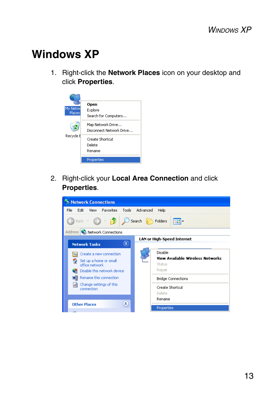 Windows xp | SMC Networks SMCWEBT-G User Manual | Page 25 / 66