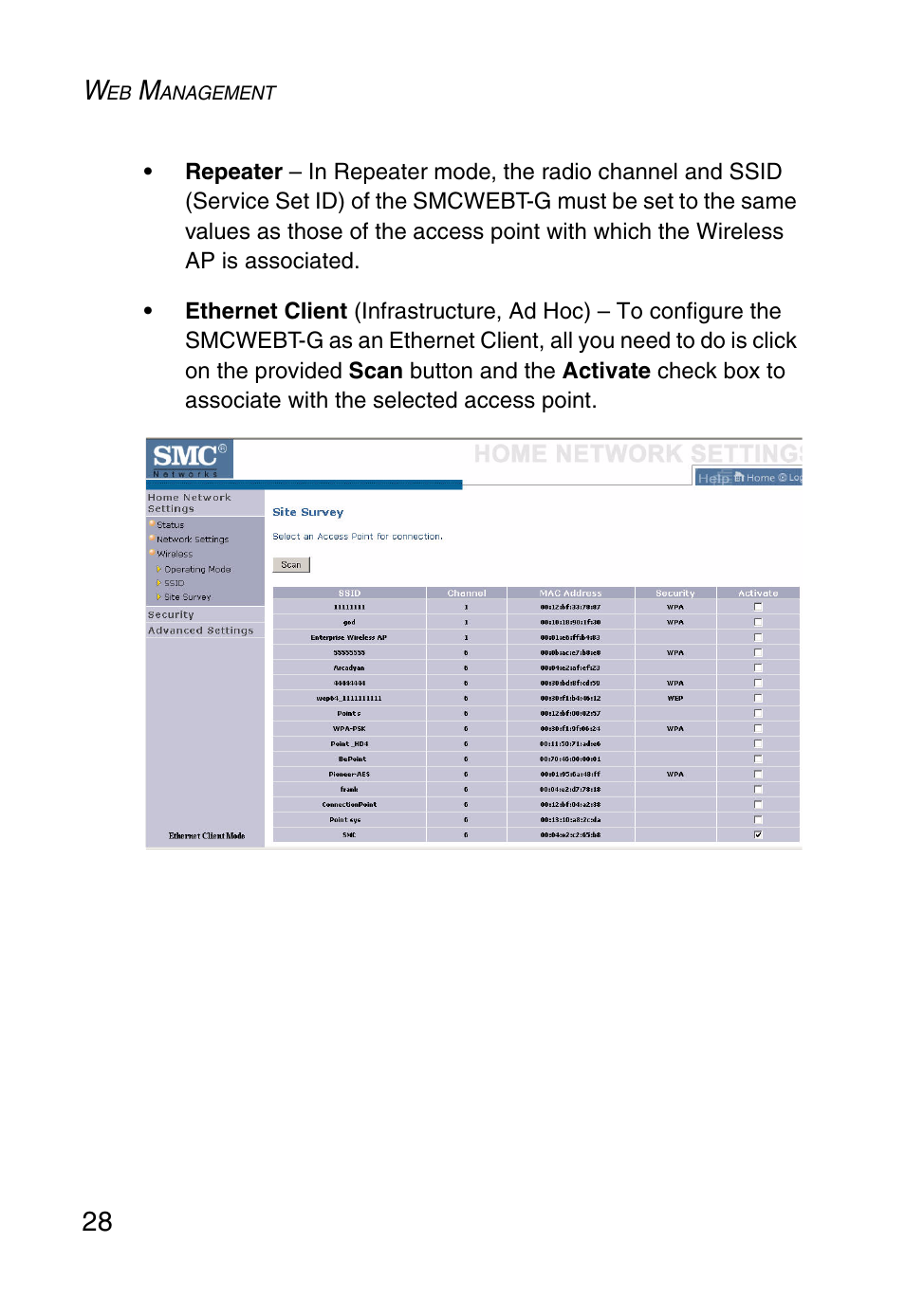 SMC Networks SMCWEBT-G User Manual | Page 40 / 66