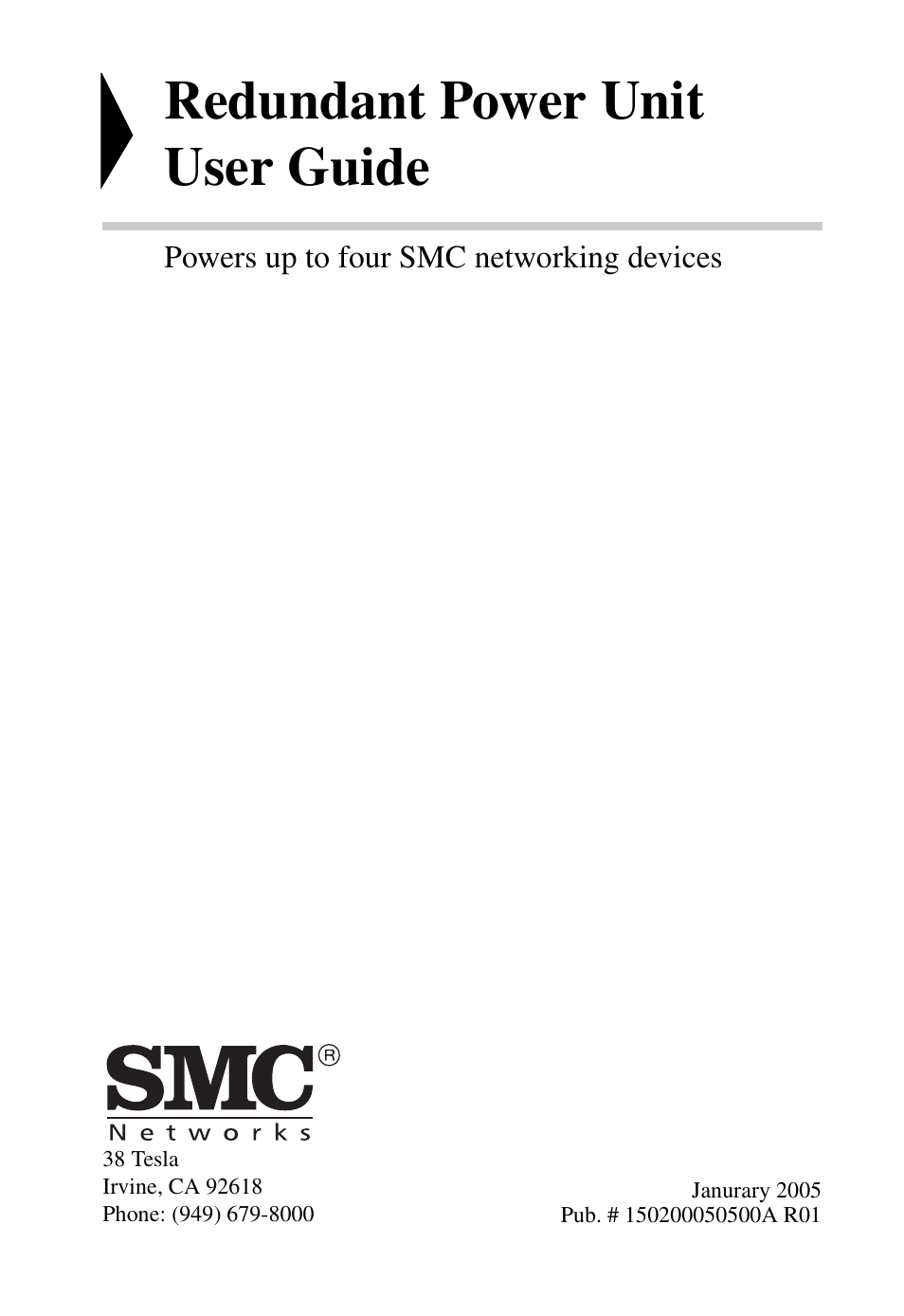 Redundant power unit user guide | SMC Networks SMCRPU14 User Manual | Page 3 / 38