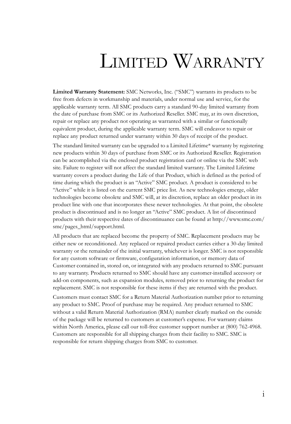 SMC Networks SMCRPU14 User Manual | Page 5 / 38