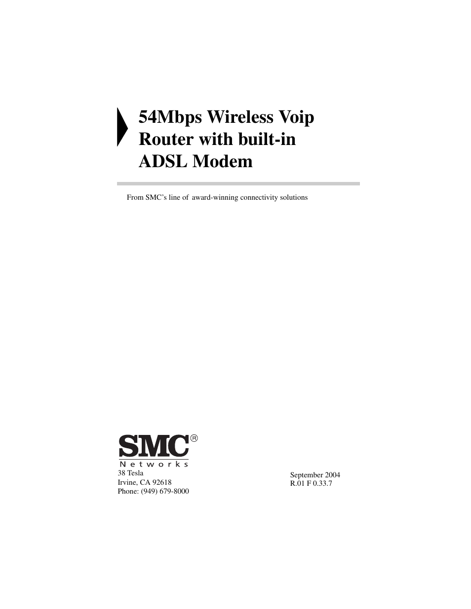 SMC Networks SMC7908VoWBRA User Manual | Page 2 / 137