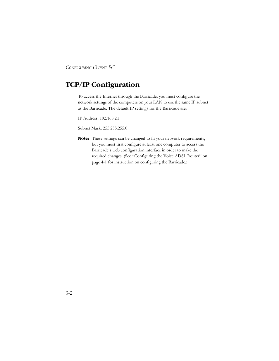 Tcp/ip configuration, Tcp/ip configuration -2 | SMC Networks SMC7908VoWBRA User Manual | Page 26 / 137