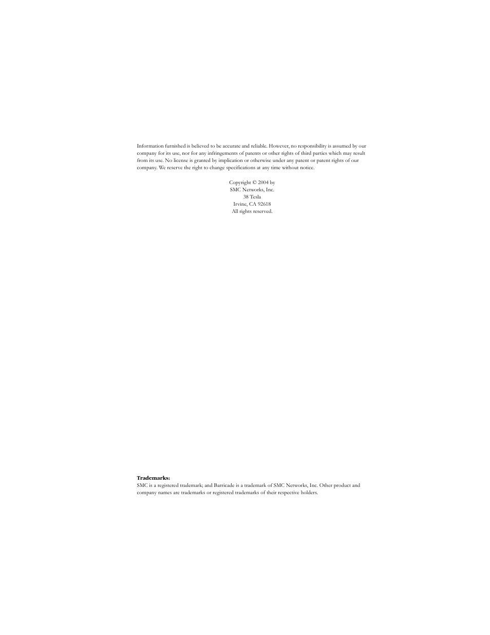 SMC Networks SMC7908VoWBRA User Manual | Page 3 / 137