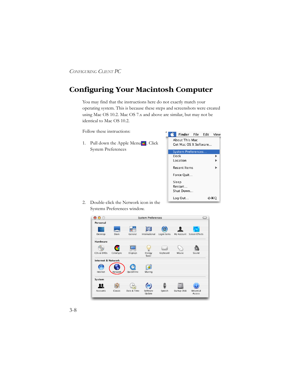 Configuring your macintosh computer, Configuring your macintosh computer -8 | SMC Networks SMC7908VoWBRA User Manual | Page 32 / 137