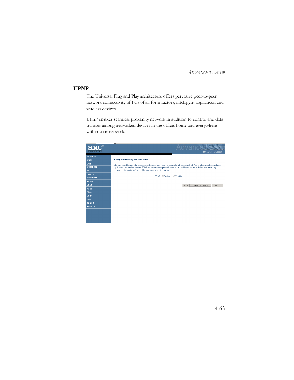 Upnp, Upnp -63 | SMC Networks SMC7908VoWBRA User Manual | Page 97 / 137