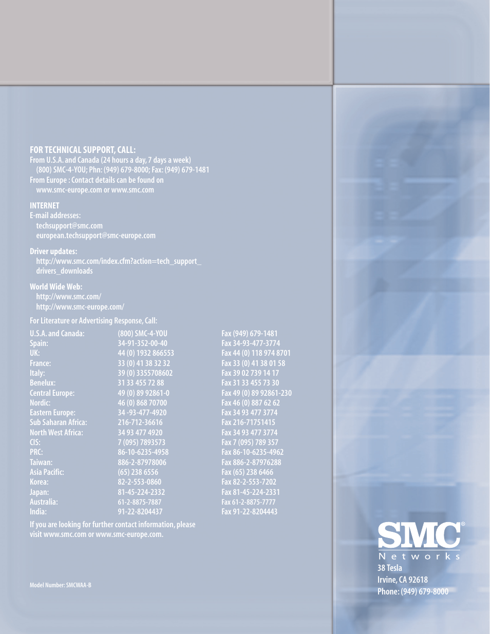 SMC Networks SMCWAA-B User Manual | Page 51 / 51