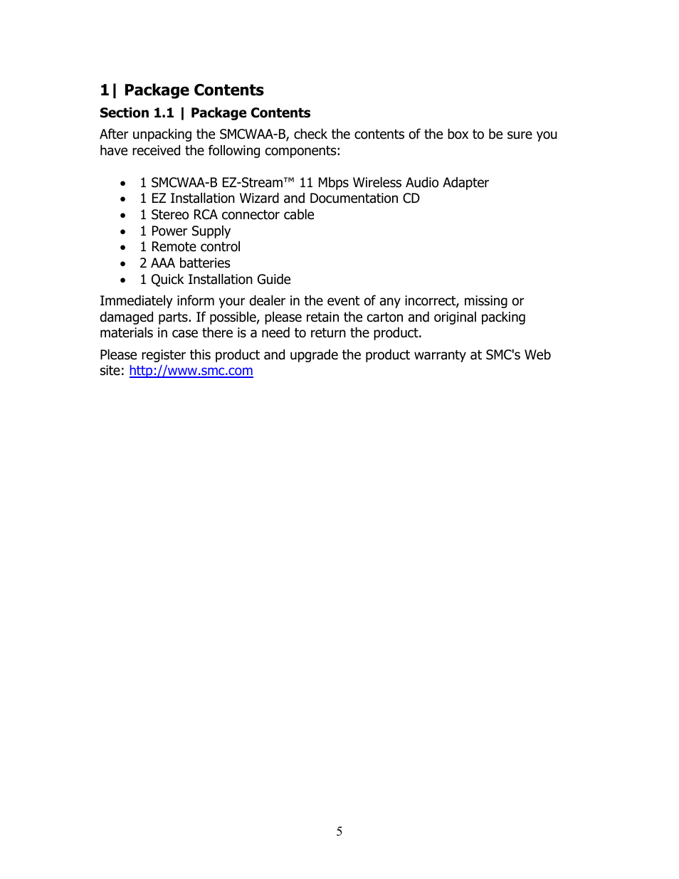SMC Networks SMCWAA-B User Manual | Page 6 / 51