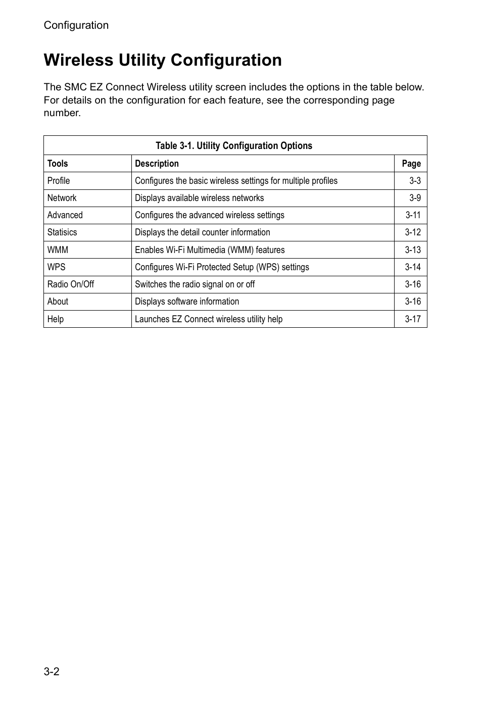 Wireless utility configuration | SMC Networks SMCWUSBS-N User Manual | Page 26 / 64