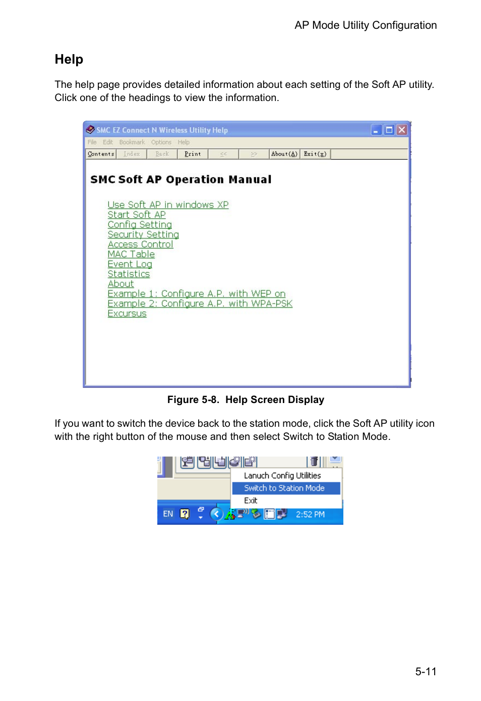 Help, Help 5-11 | SMC Networks SMCWUSBS-N User Manual | Page 55 / 64