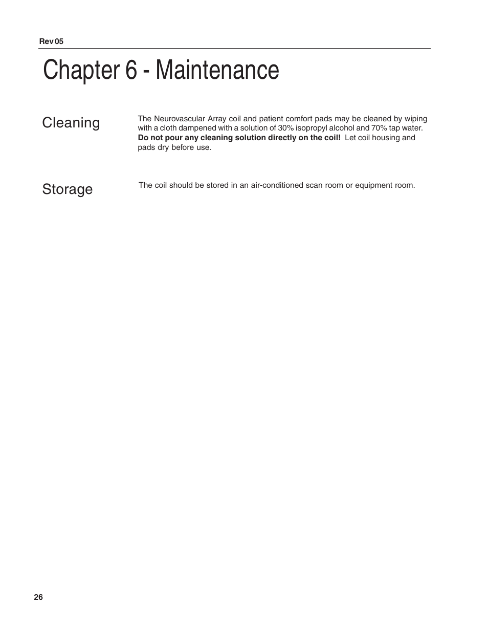 Chapter 6 - maintenance, Cleaning, Storage | SMC Networks Invivo HNC-63-INT User Manual | Page 26 / 27