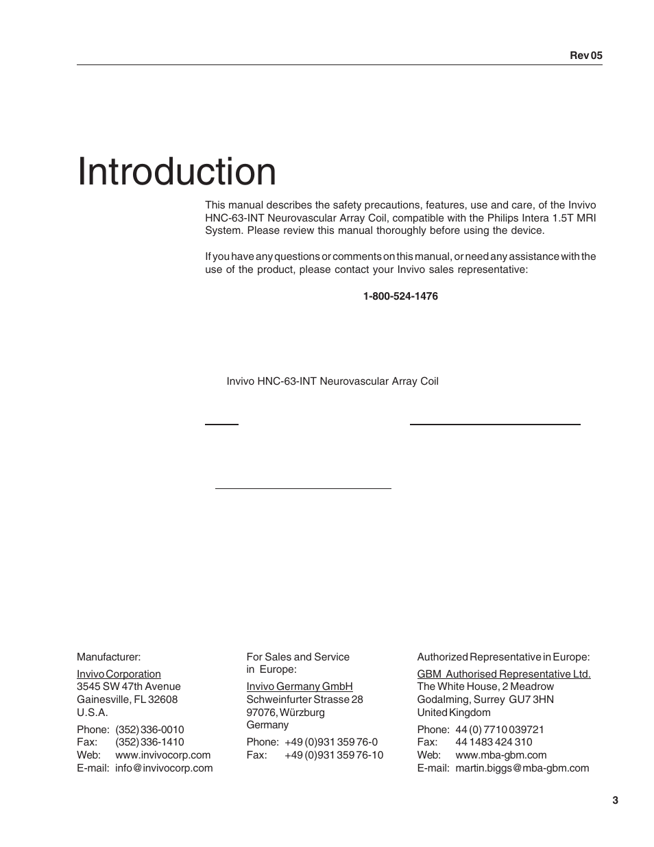 Introduction, Compatibility | SMC Networks Invivo HNC-63-INT User Manual | Page 3 / 27