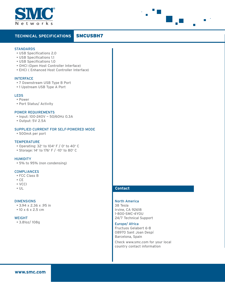 Smcusbh7 | SMC Networks SMC EZ Connect SMCUSBH7 User Manual | Page 2 / 2