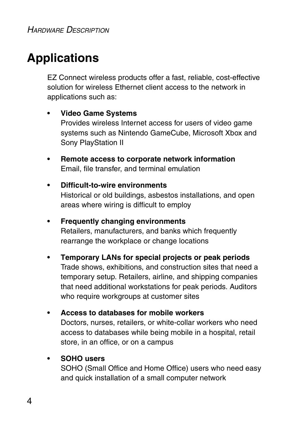 Applications | SMC Networks 5MC2671W User Manual | Page 16 / 76