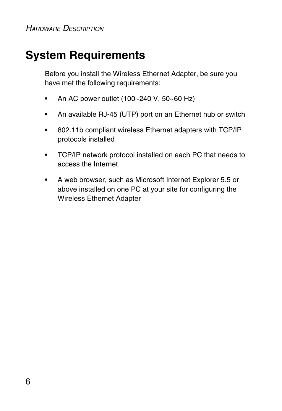 System requirements | SMC Networks 5MC2671W User Manual | Page 18 / 76
