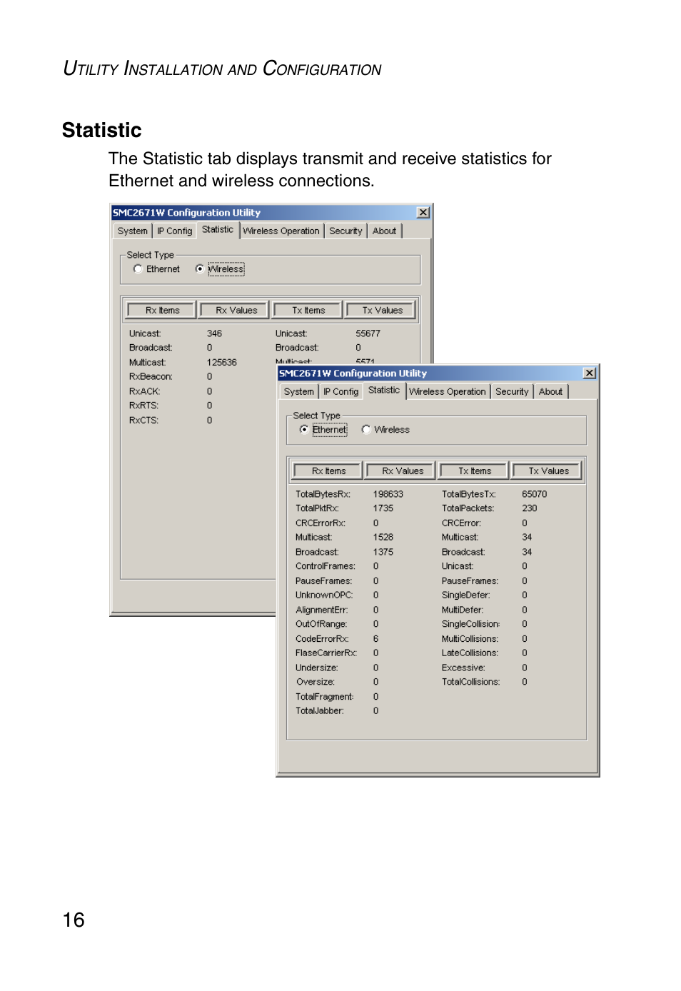 Statistic | SMC Networks 5MC2671W User Manual | Page 28 / 76