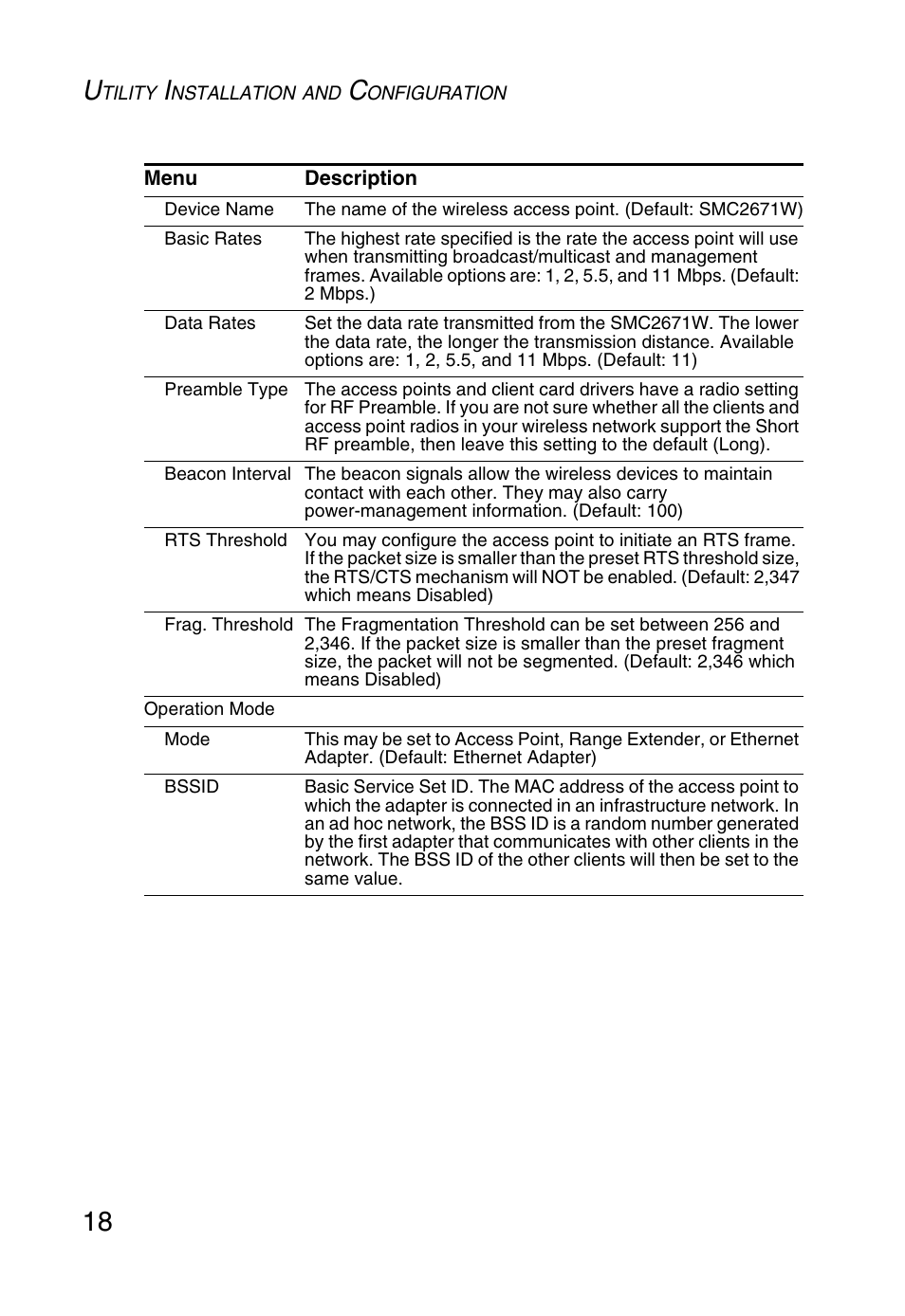 SMC Networks 5MC2671W User Manual | Page 30 / 76