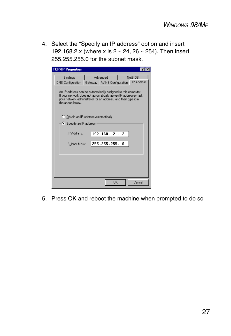 98/m | SMC Networks 5MC2671W User Manual | Page 39 / 76