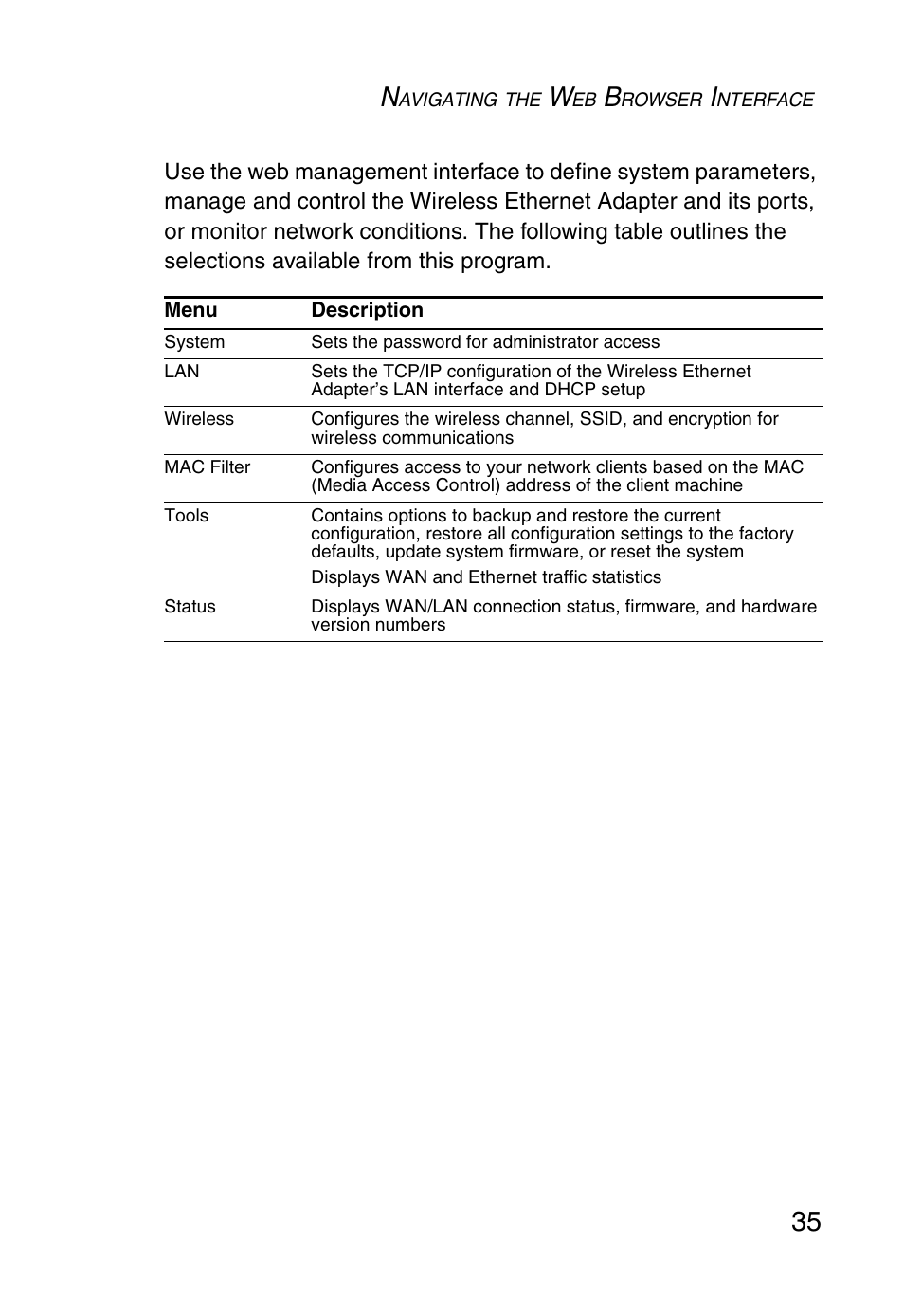 SMC Networks 5MC2671W User Manual | Page 47 / 76