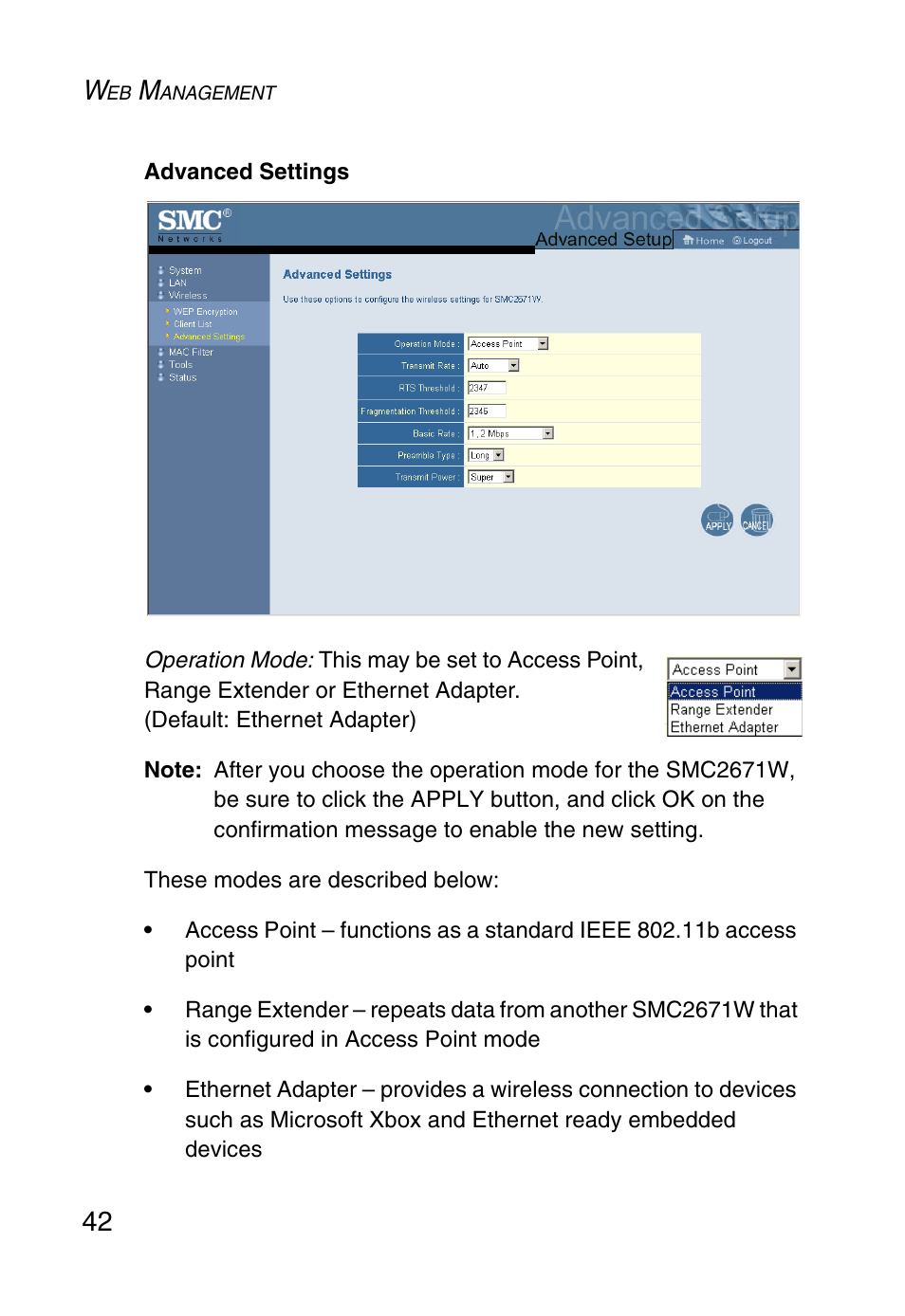 SMC Networks 5MC2671W User Manual | Page 54 / 76