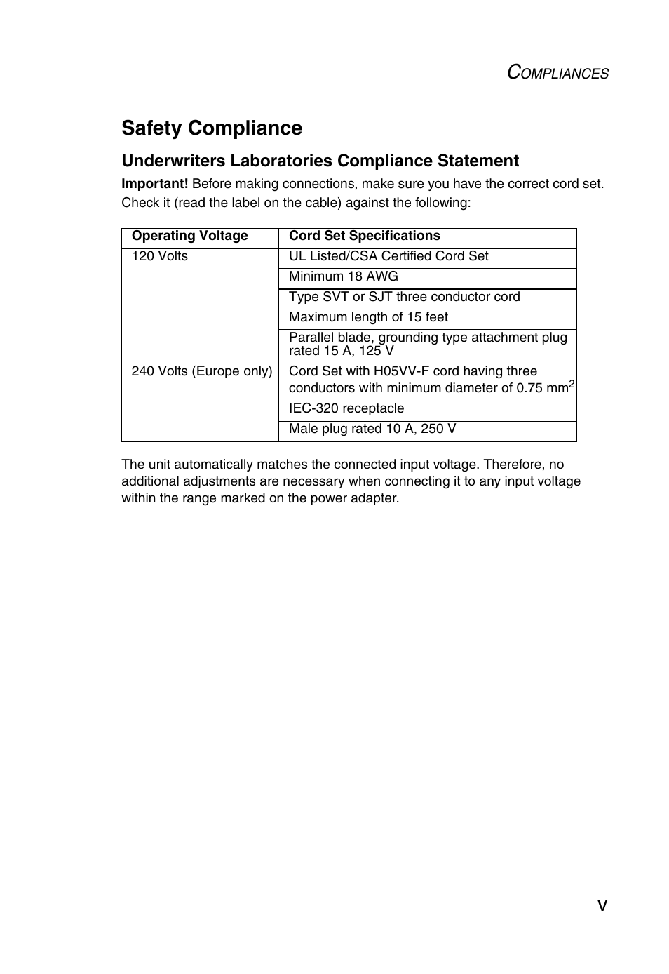 Vsafety compliance | SMC Networks 5MC2671W User Manual | Page 9 / 76