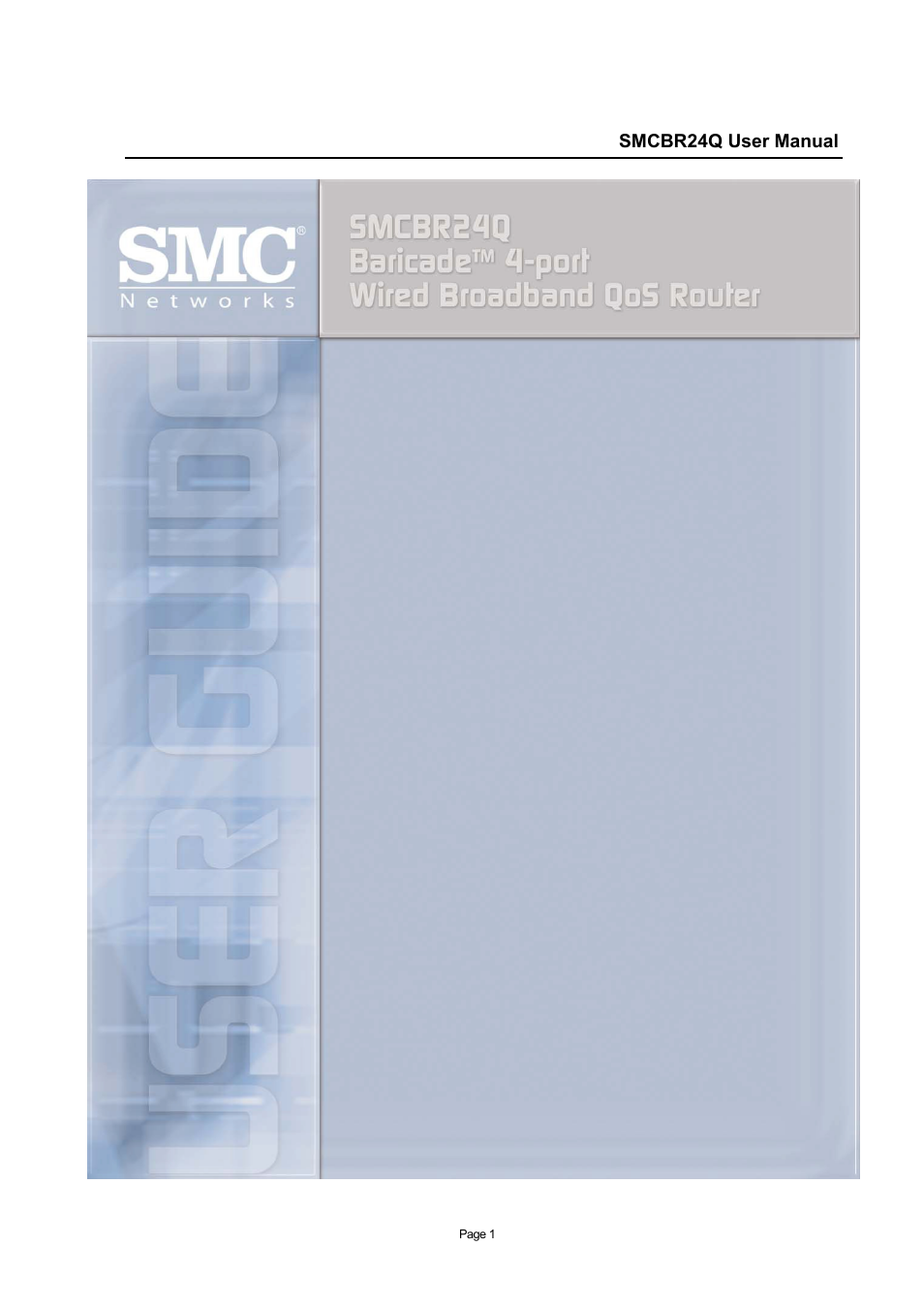 SMC Networks SMC Barricade SMCBR24Q User Manual | 94 pages