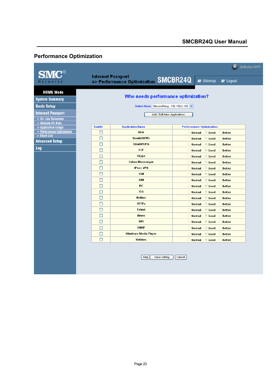 SMC Networks SMC Barricade SMCBR24Q User Manual | Page 23 / 94