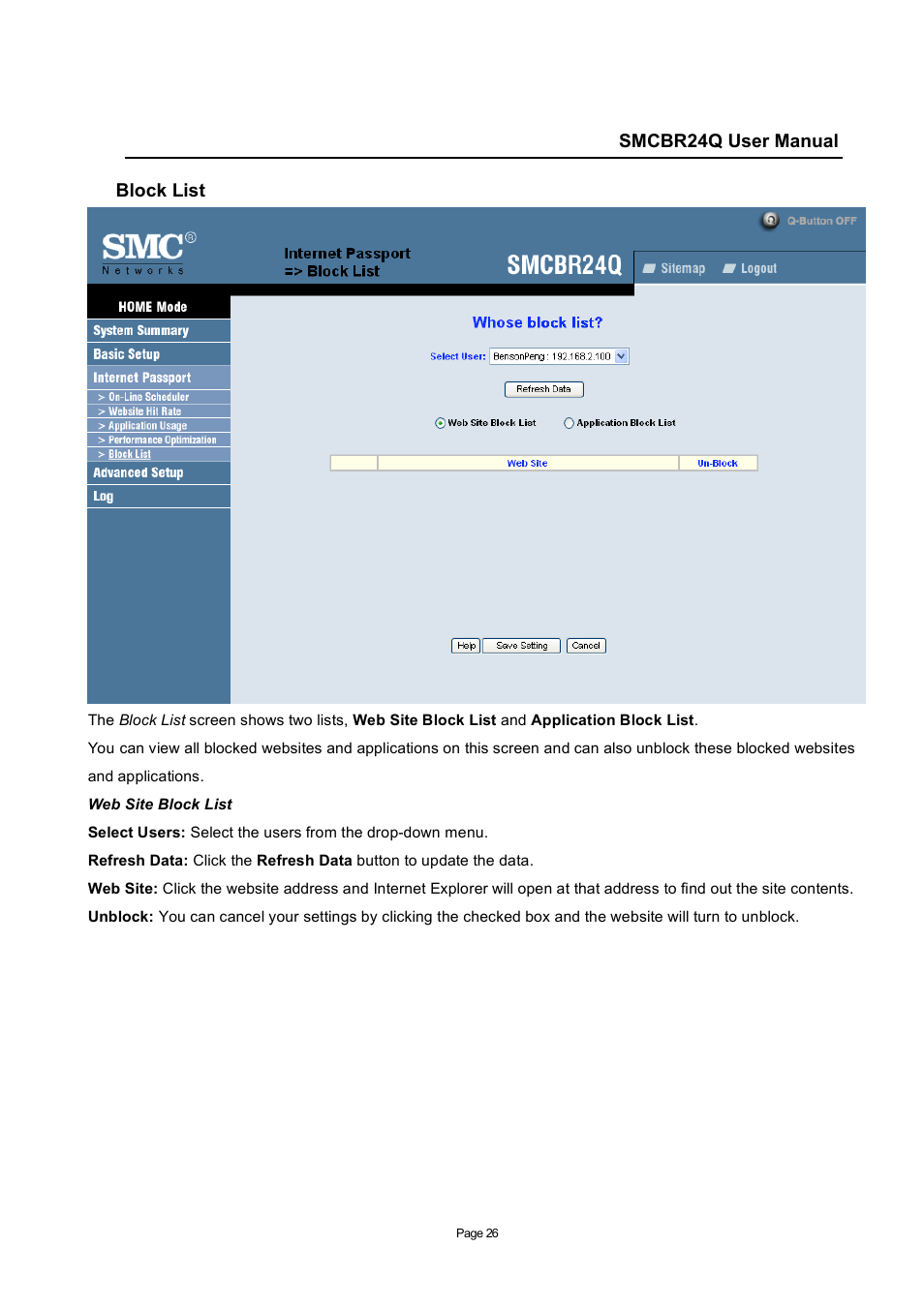 SMC Networks SMC Barricade SMCBR24Q User Manual | Page 26 / 94