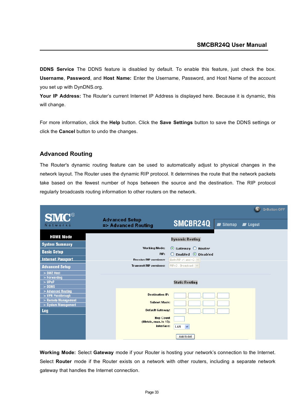 SMC Networks SMC Barricade SMCBR24Q User Manual | Page 33 / 94