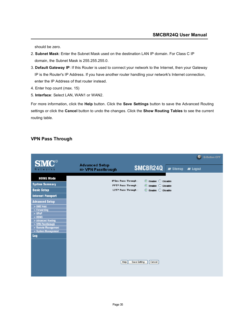 SMC Networks SMC Barricade SMCBR24Q User Manual | Page 35 / 94