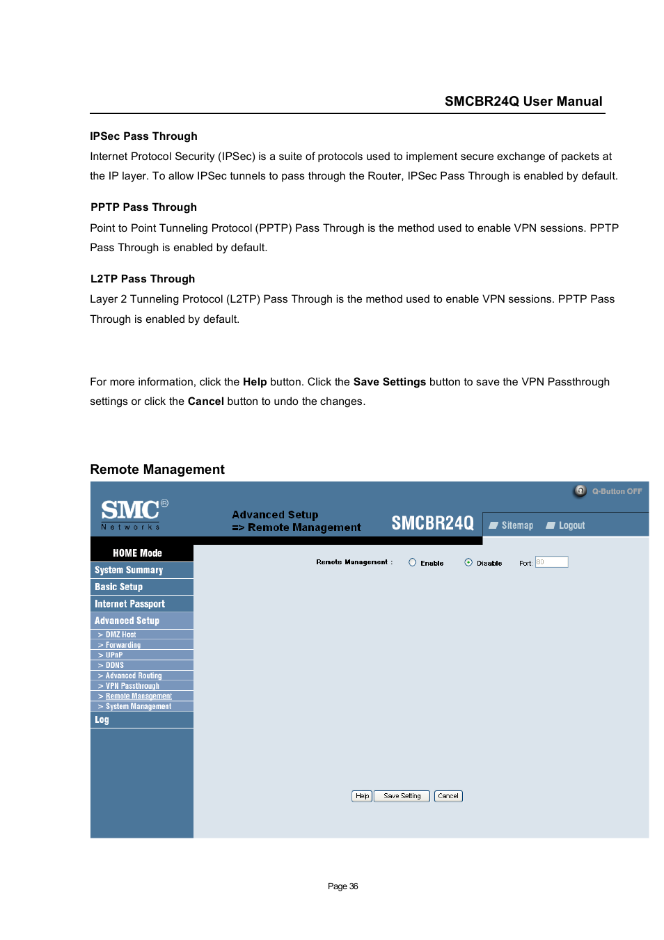 SMC Networks SMC Barricade SMCBR24Q User Manual | Page 36 / 94