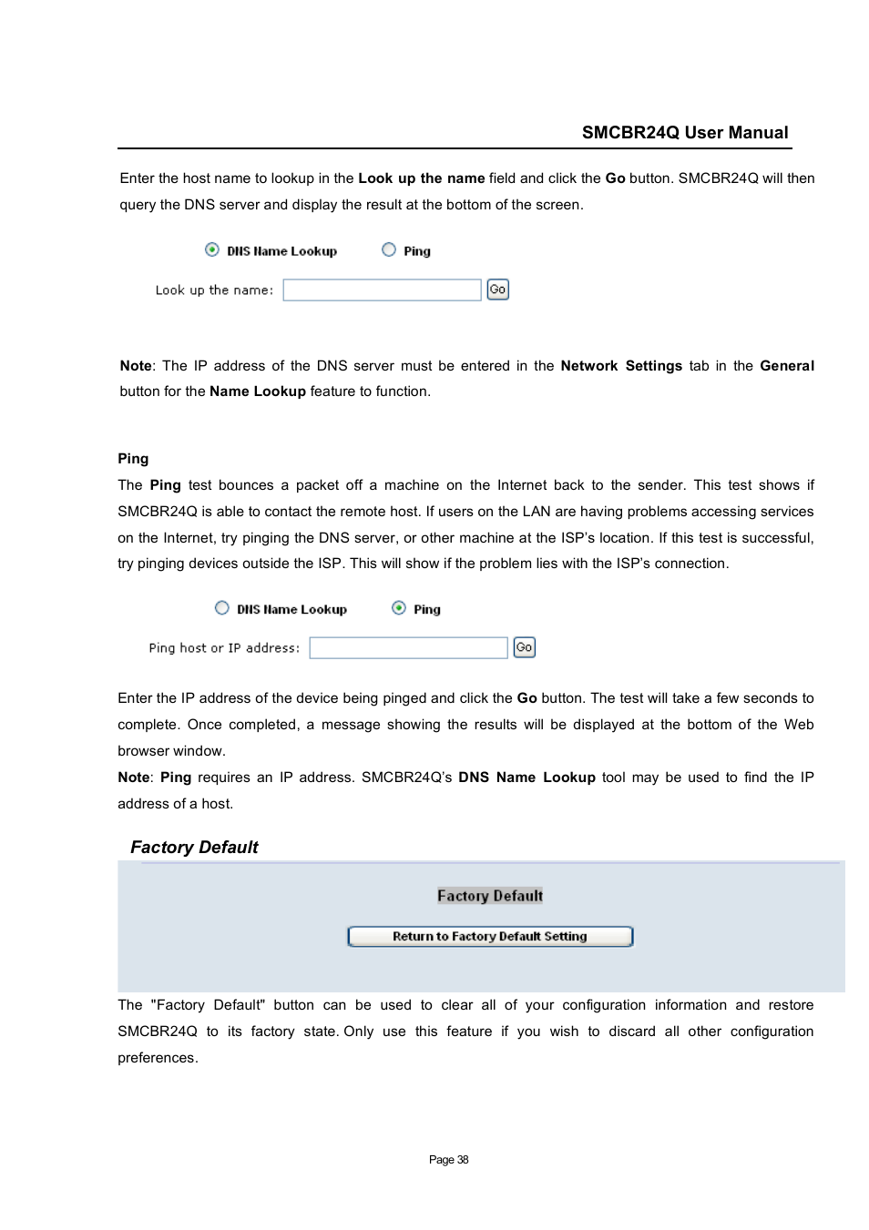 SMC Networks SMC Barricade SMCBR24Q User Manual | Page 38 / 94