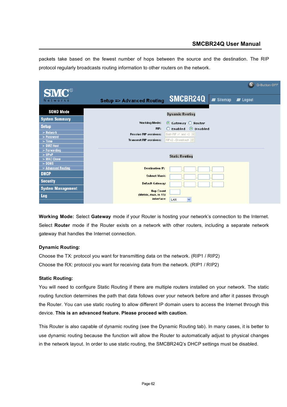 SMC Networks SMC Barricade SMCBR24Q User Manual | Page 62 / 94