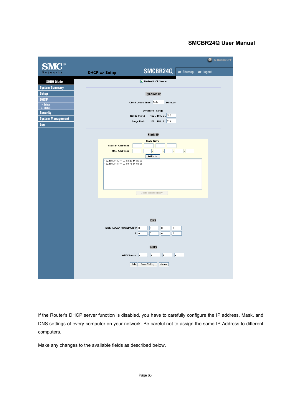 SMC Networks SMC Barricade SMCBR24Q User Manual | Page 65 / 94