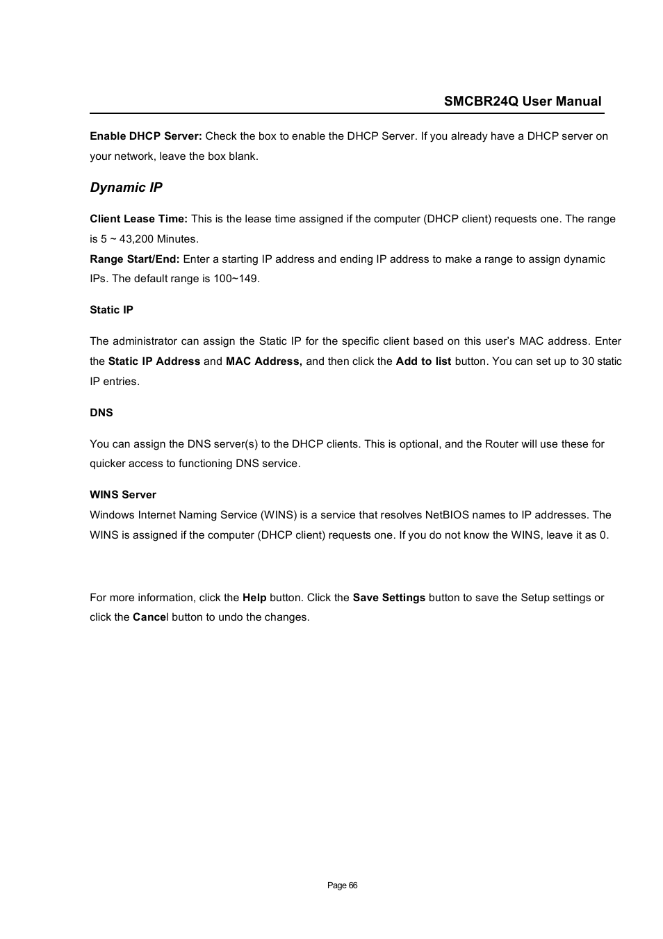 SMC Networks SMC Barricade SMCBR24Q User Manual | Page 66 / 94