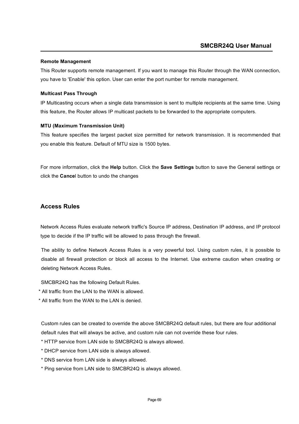 SMC Networks SMC Barricade SMCBR24Q User Manual | Page 69 / 94