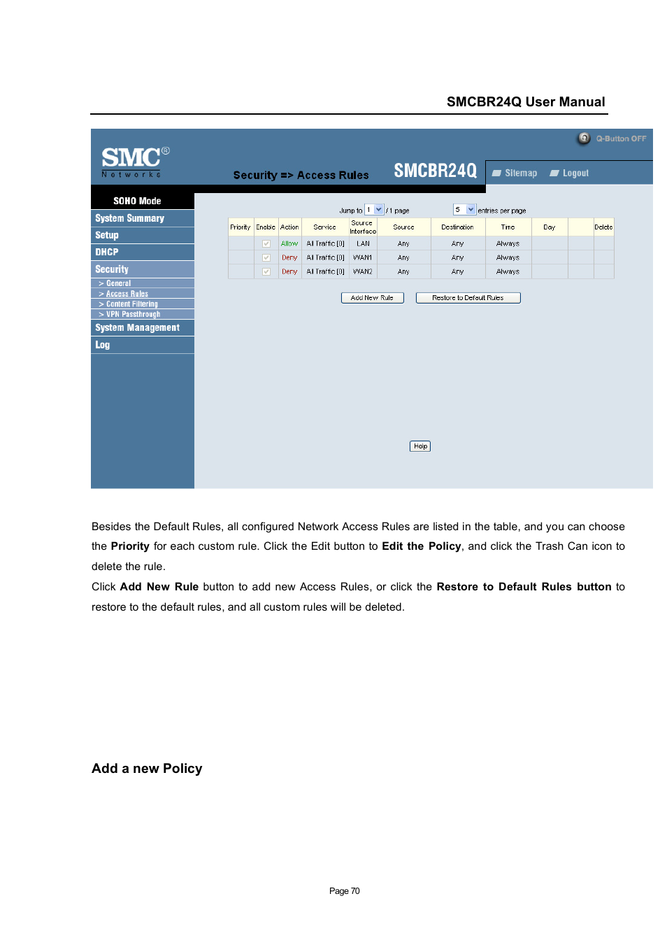 SMC Networks SMC Barricade SMCBR24Q User Manual | Page 70 / 94