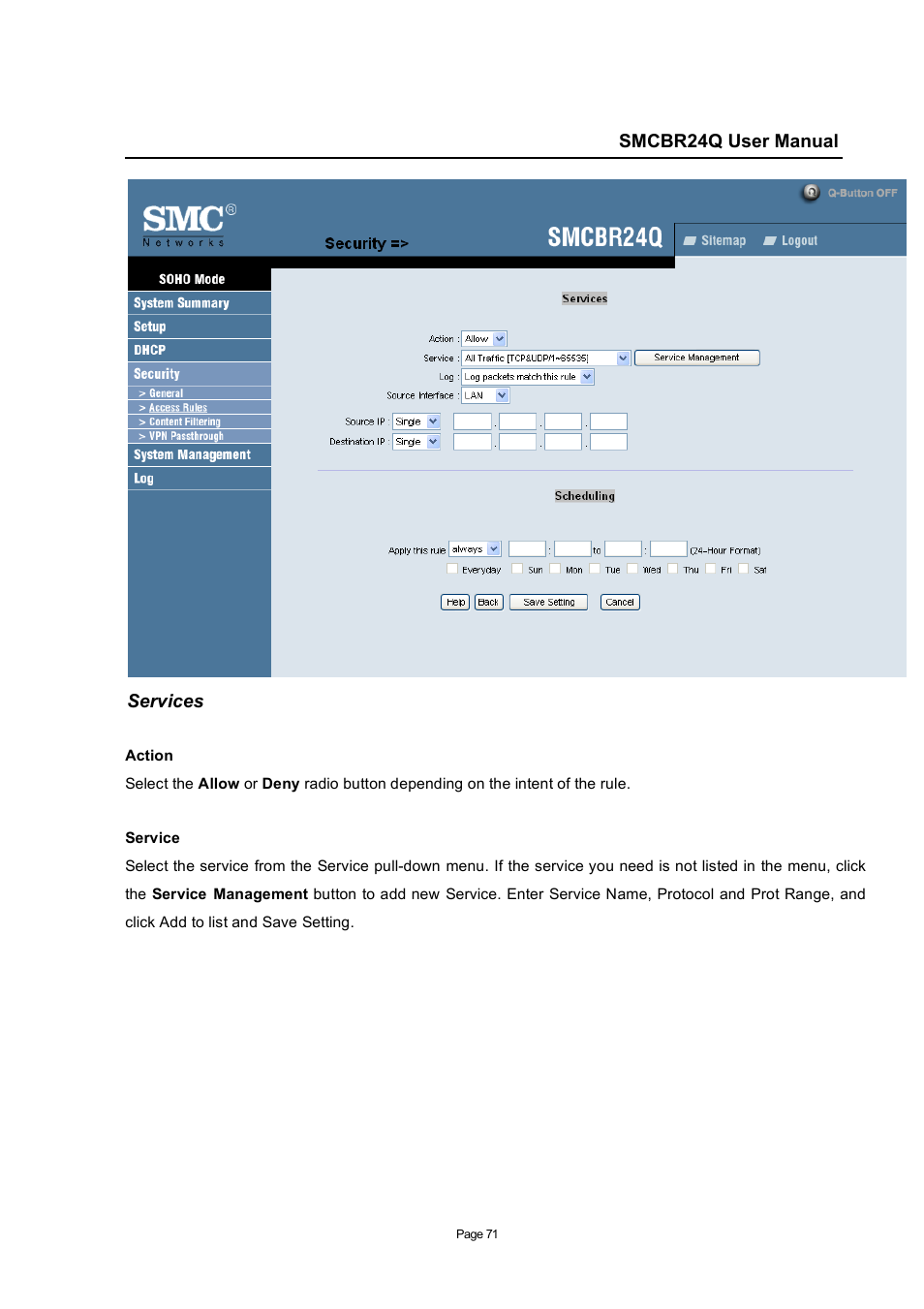 SMC Networks SMC Barricade SMCBR24Q User Manual | Page 71 / 94