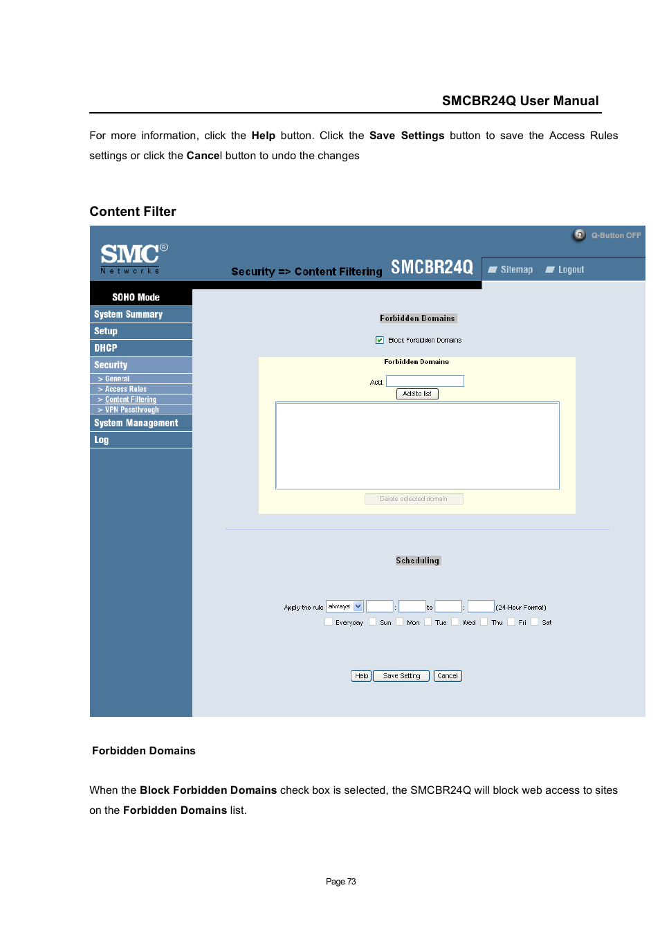 SMC Networks SMC Barricade SMCBR24Q User Manual | Page 73 / 94