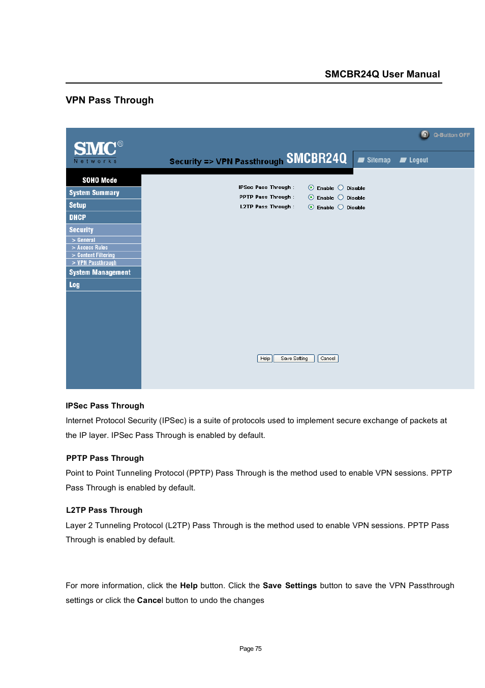 SMC Networks SMC Barricade SMCBR24Q User Manual | Page 75 / 94