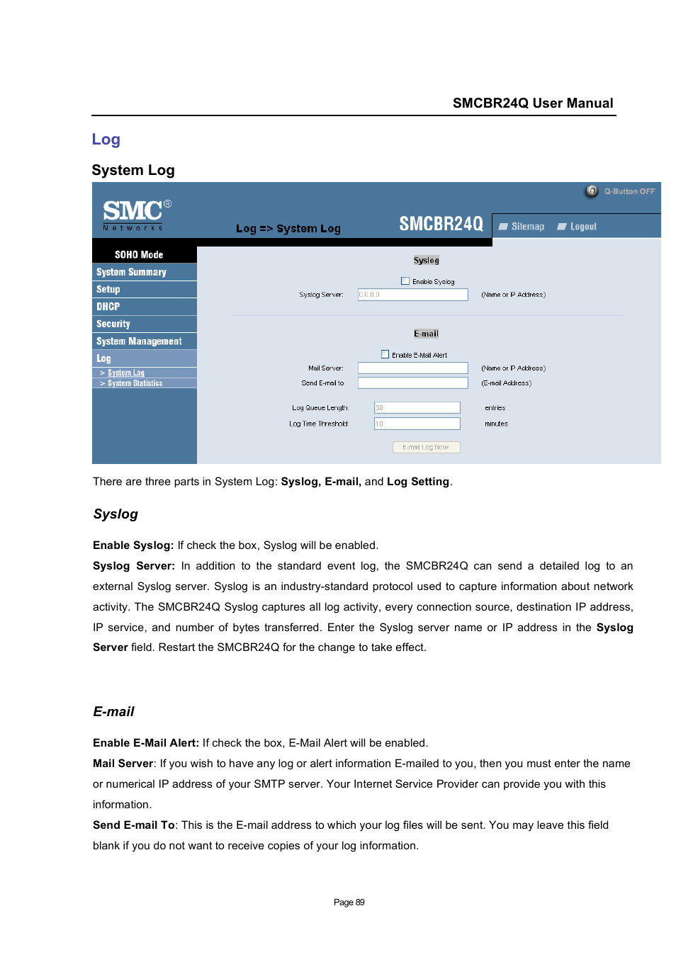 SMC Networks SMC Barricade SMCBR24Q User Manual | Page 89 / 94