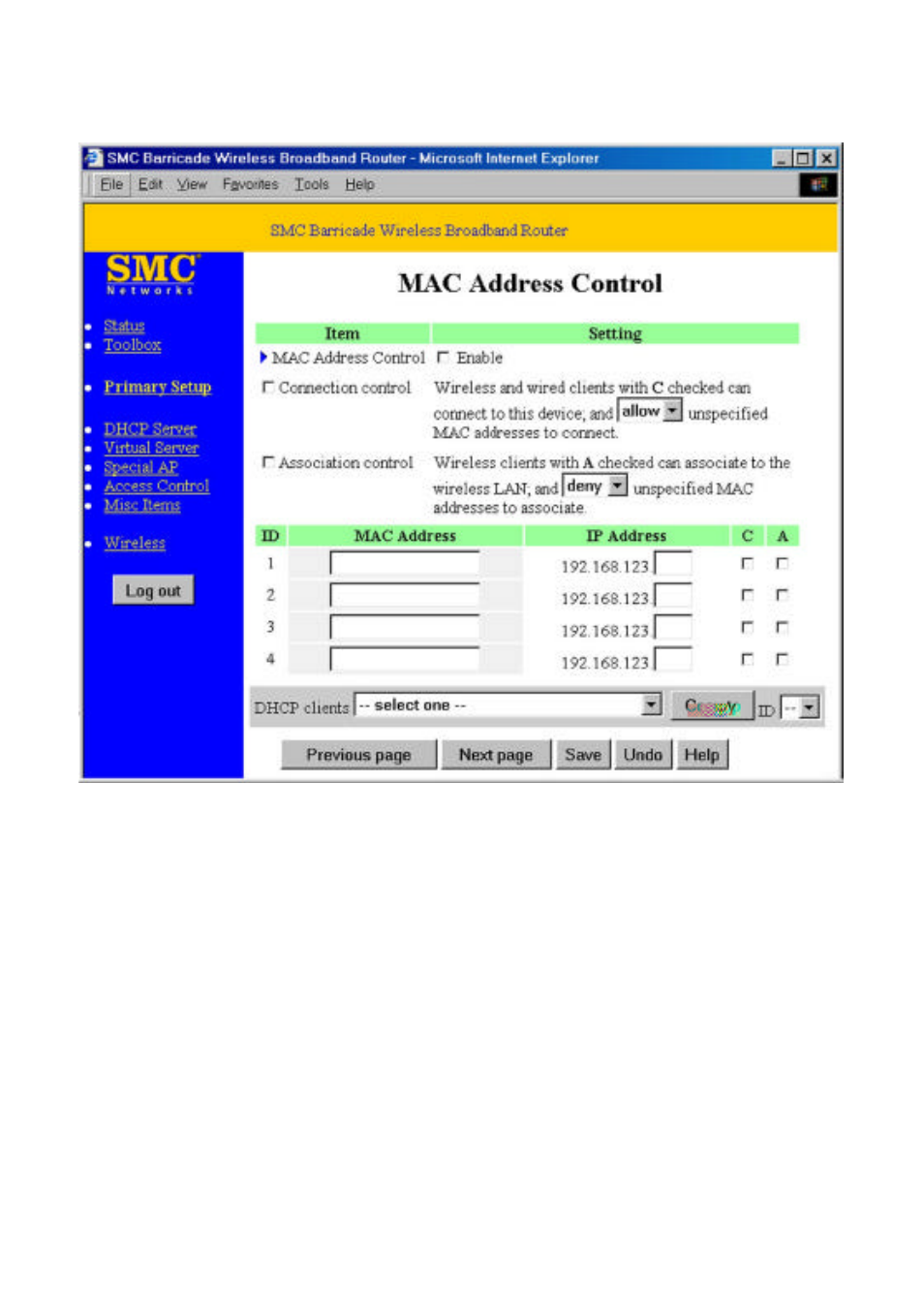 SMC Networks Wireless Broadband Router User Manual | Page 33 / 50