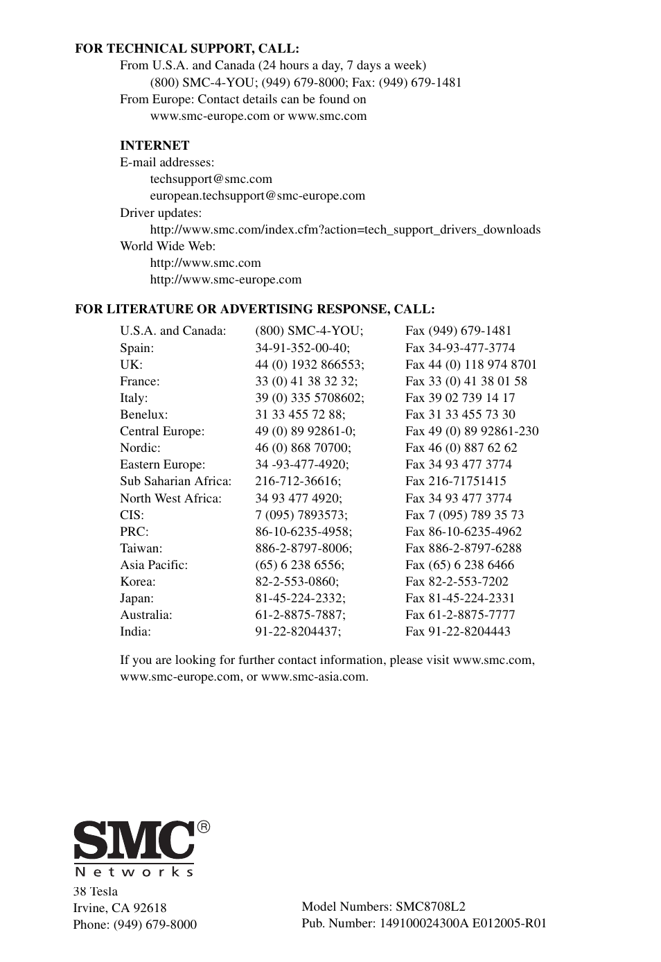 SMC Networks 10G User Manual | Page 80 / 80