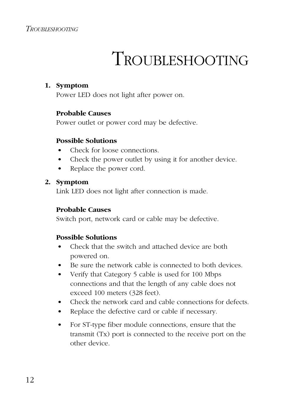 Troubleshooting, Roubleshooting | SMC Networks 24/16 User Manual | Page 23 / 31