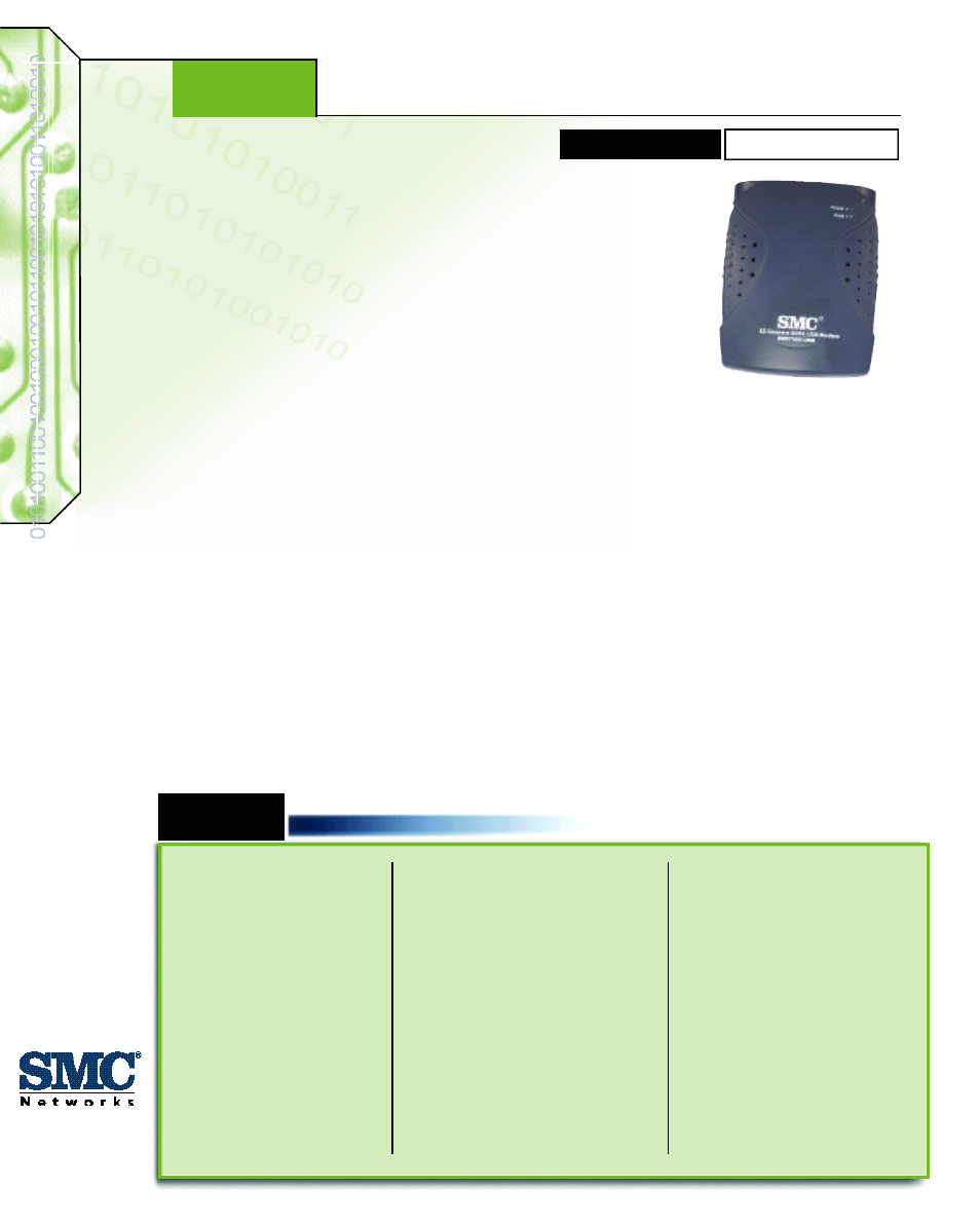 SMC Networks SMC7003-USB User Manual | 2 pages