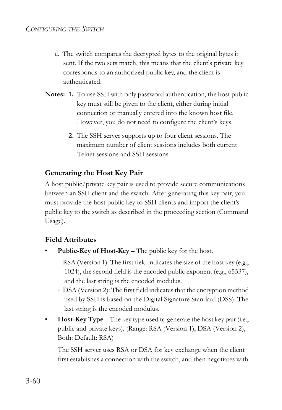 Generating the host key pair, Generating the host key pair -60 | SMC Networks SMC TigerStack IV SMC6224M User Manual | Page 114 / 522