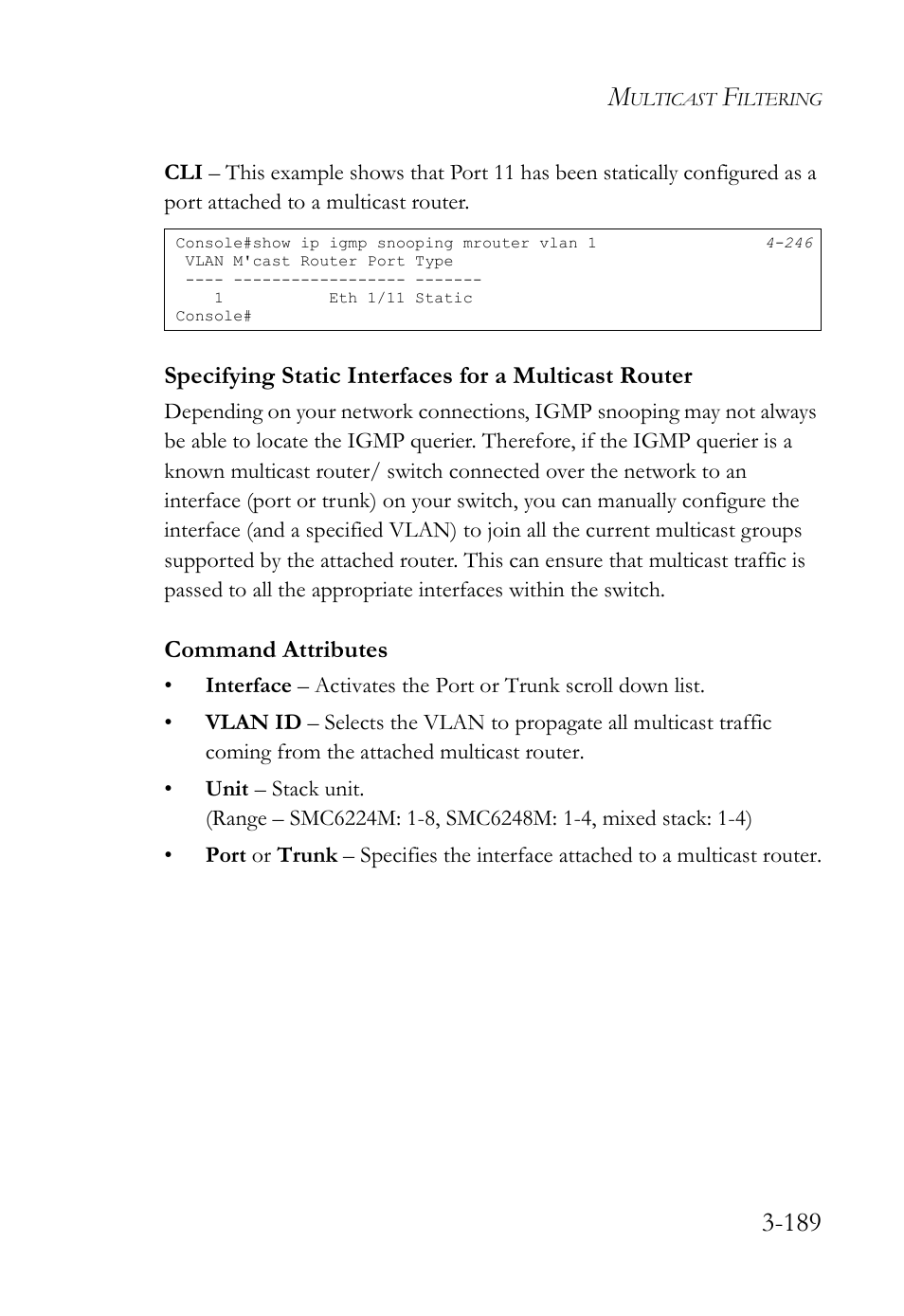 SMC Networks SMC TigerStack IV SMC6224M User Manual | Page 243 / 522