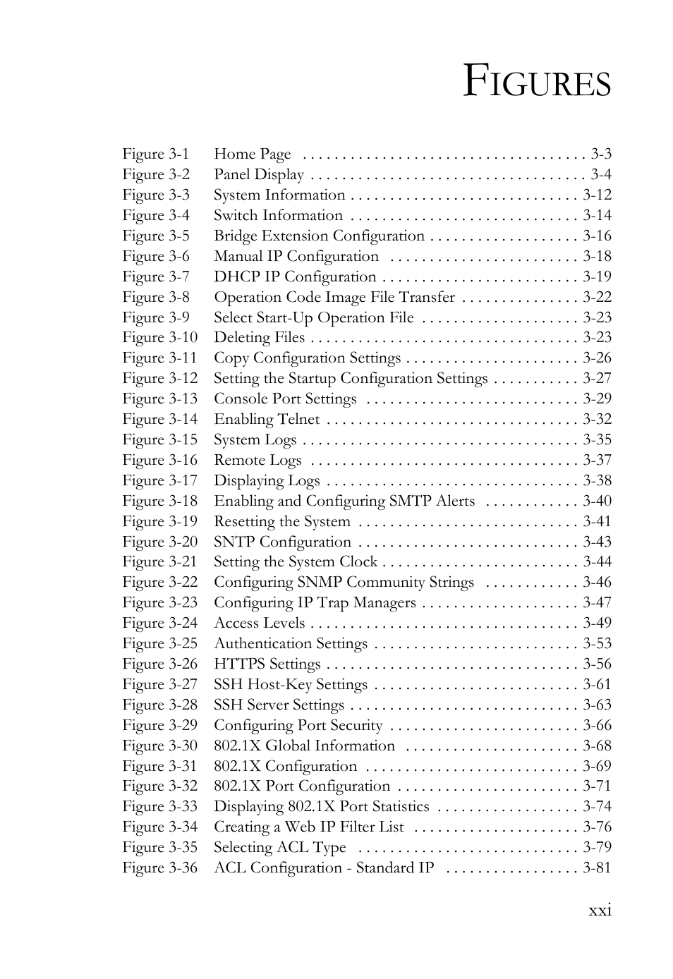 Igures | SMC Networks SMC TigerStack IV SMC6224M User Manual | Page 25 / 522