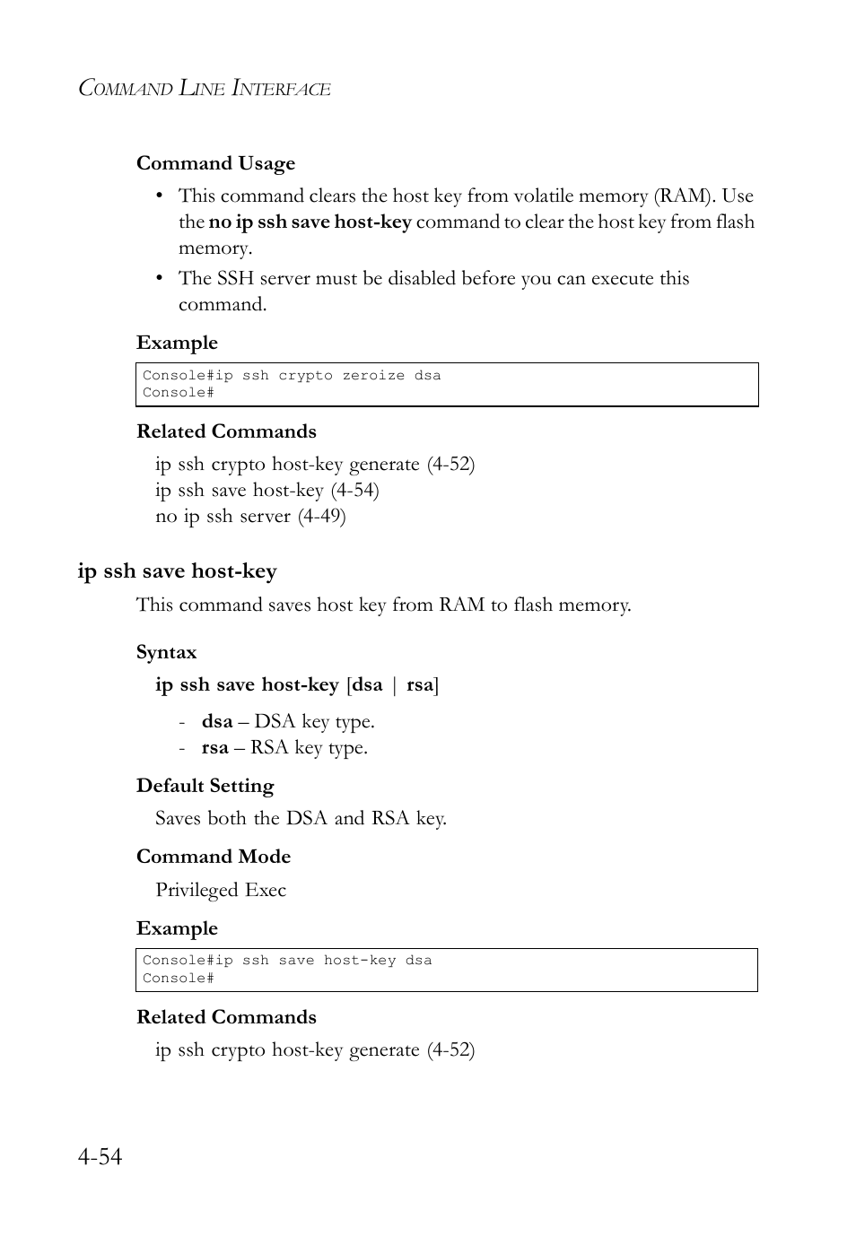 Ip ssh save host-key, Ip ssh save host-key -54 | SMC Networks SMC TigerStack IV SMC6224M User Manual | Page 302 / 522